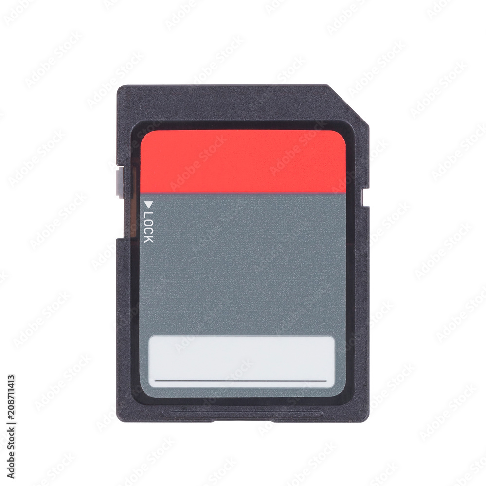 Memory card isolated on white background Memory card isolated on white background