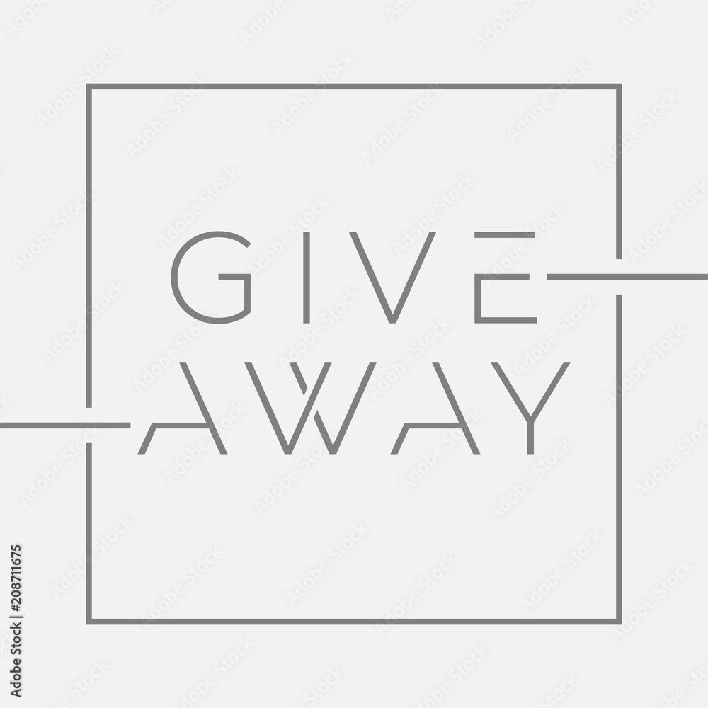 Giveaway Text Lettering Graphic by be young · Creative Fabrica