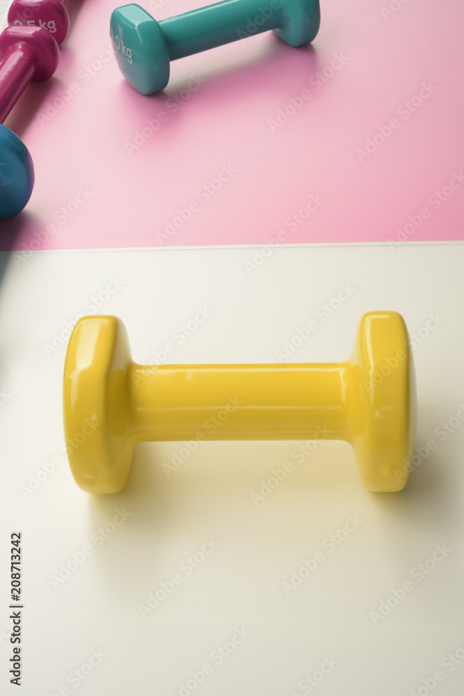 close up of dumbbell for background close up of dumbbell for background