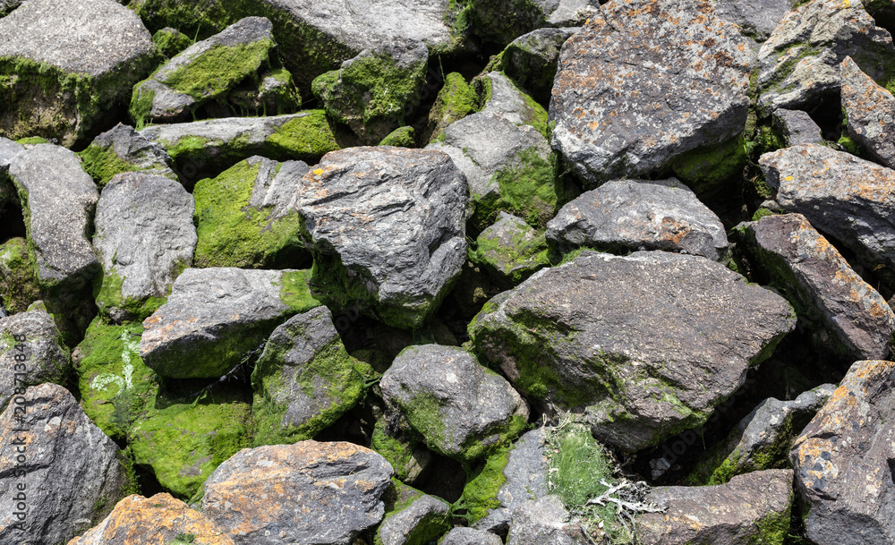 Big stones in the beach