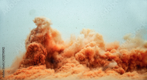 Fotografia, Obraz Dust clouds after the blast