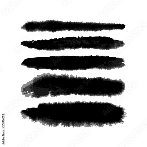 Vector Watercolor Fuzzy Brushes Set