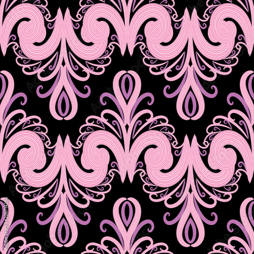 Ethnic decorative floral vector seamless pattern background. 