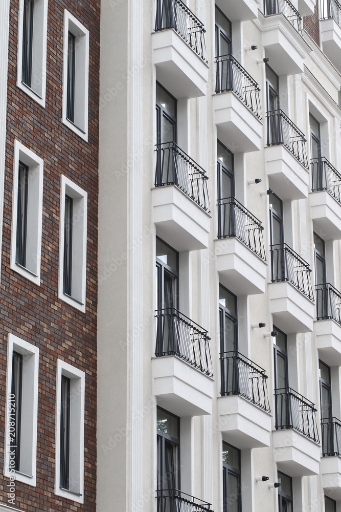 Fototapeta premium Modern building with classic architectural elements