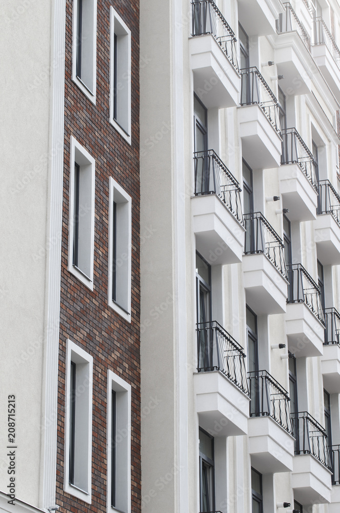 Modern building with classic architectural elements Modern building with classic architectural elements