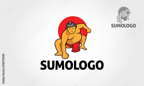 Sumo Vector Logo Illustration. Vector logo Sumo fighter