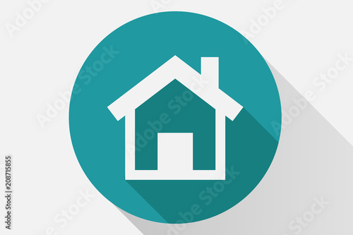 Icono azul de una casa.