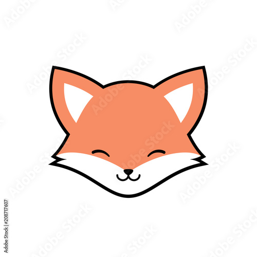 Cute Fox Face Vector Icon Stock Vector Adobe Stock