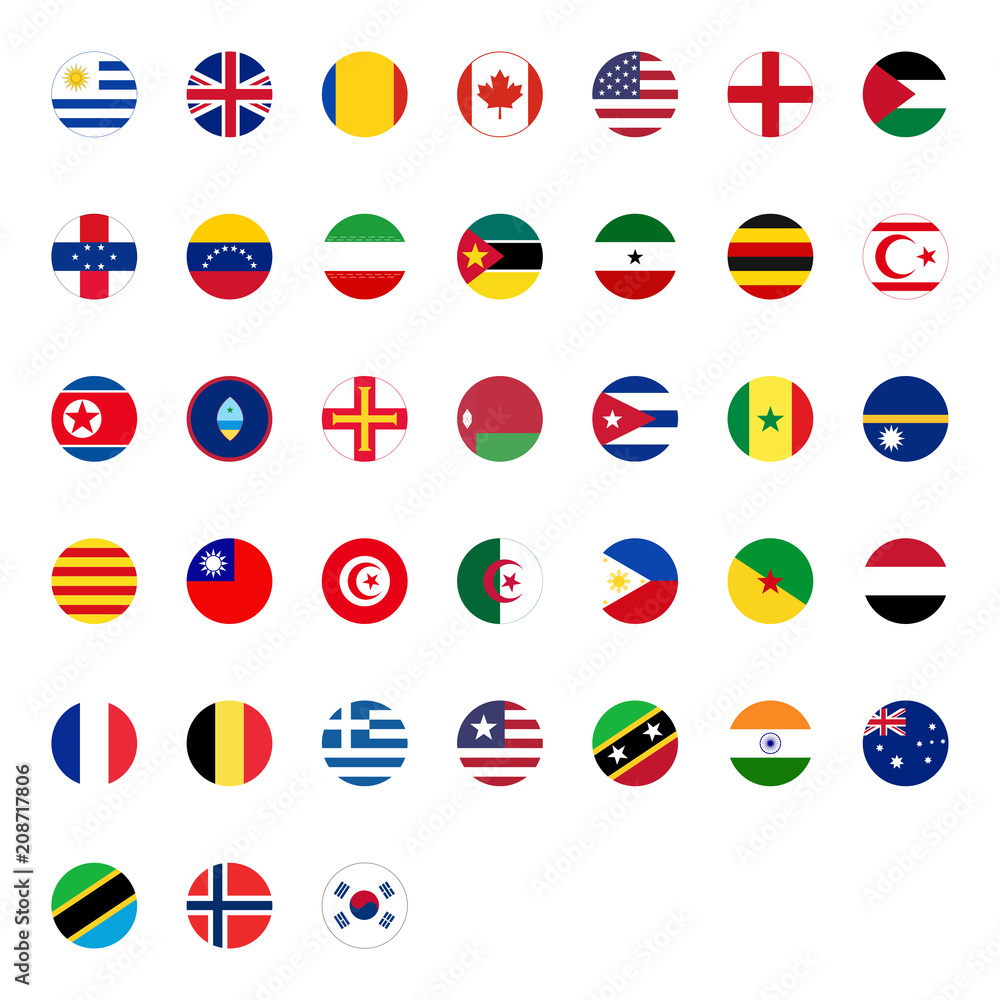 Flags of world vector icon, simple country emblem symbol for web or mobile app Flags of world vector icon, simple country emblem symbol for web or mobile app