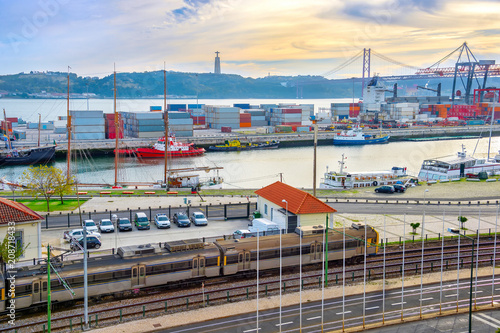 Comercial port of Lisbon, P...