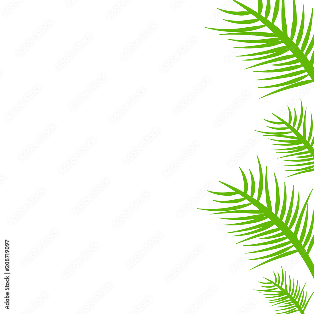 Template with a branch of a green plant Template with a branch of a green plant