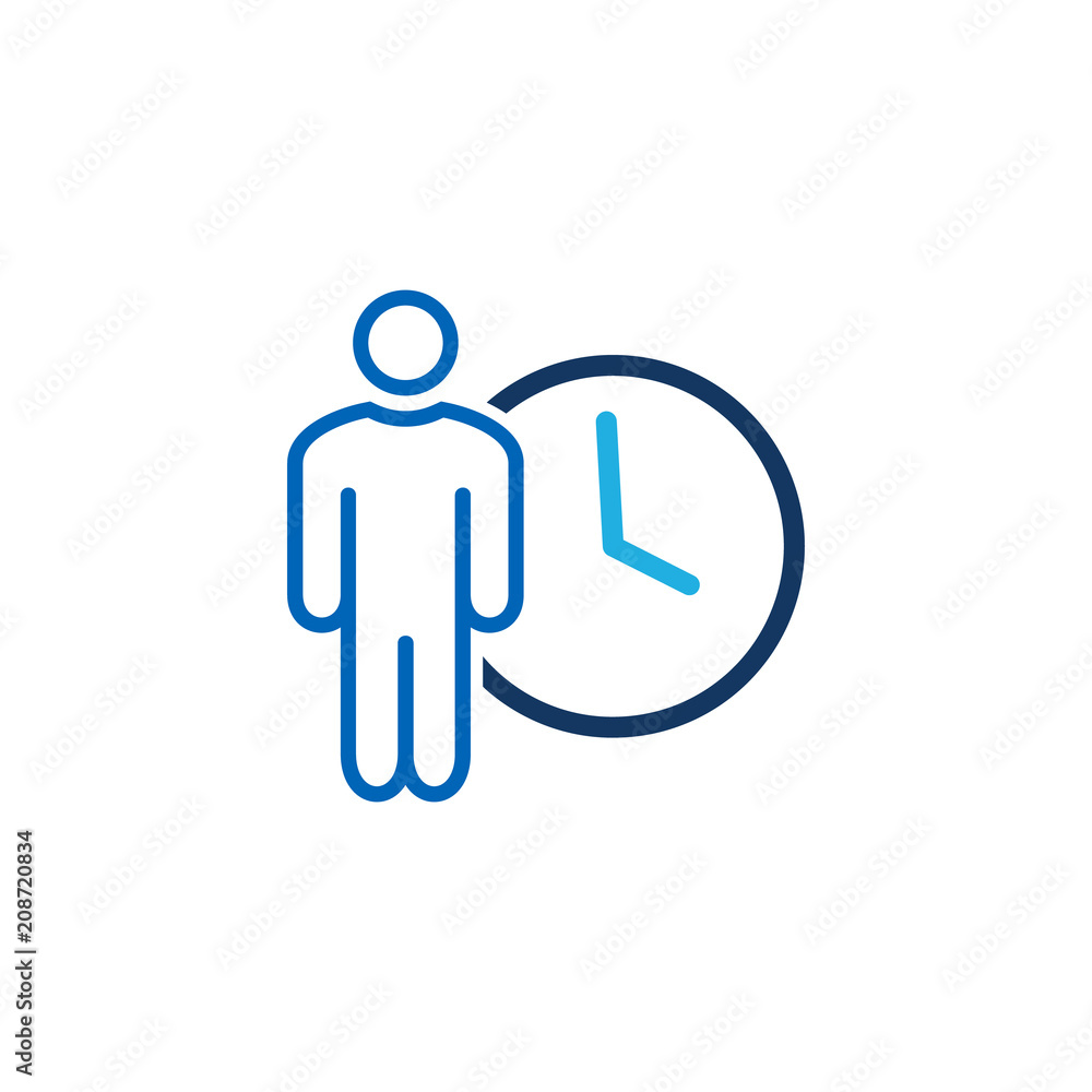 People Time Logo Icon Design People Time Logo Icon Design