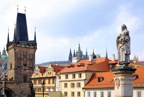 Statue on Charles Bridge in Prague