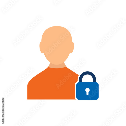 Lock User Logo Icon Design