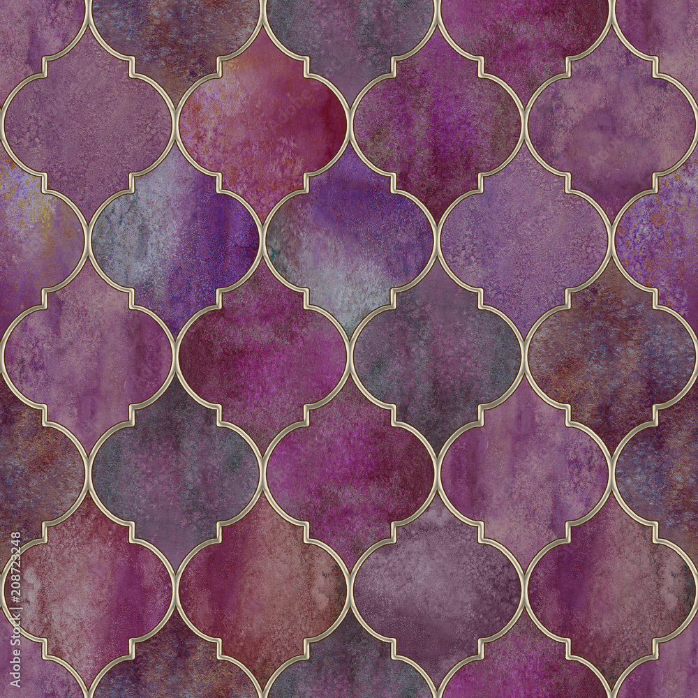 Fototapeta Vintage decorative moroccan seamless pattern