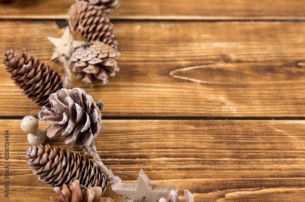 pinecones with wooden background pinecones with wooden background