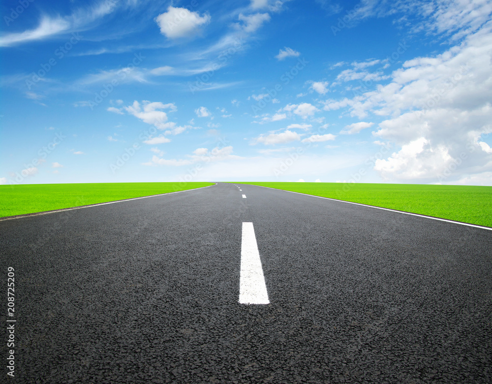 Fototapeta premium Asphalt car road