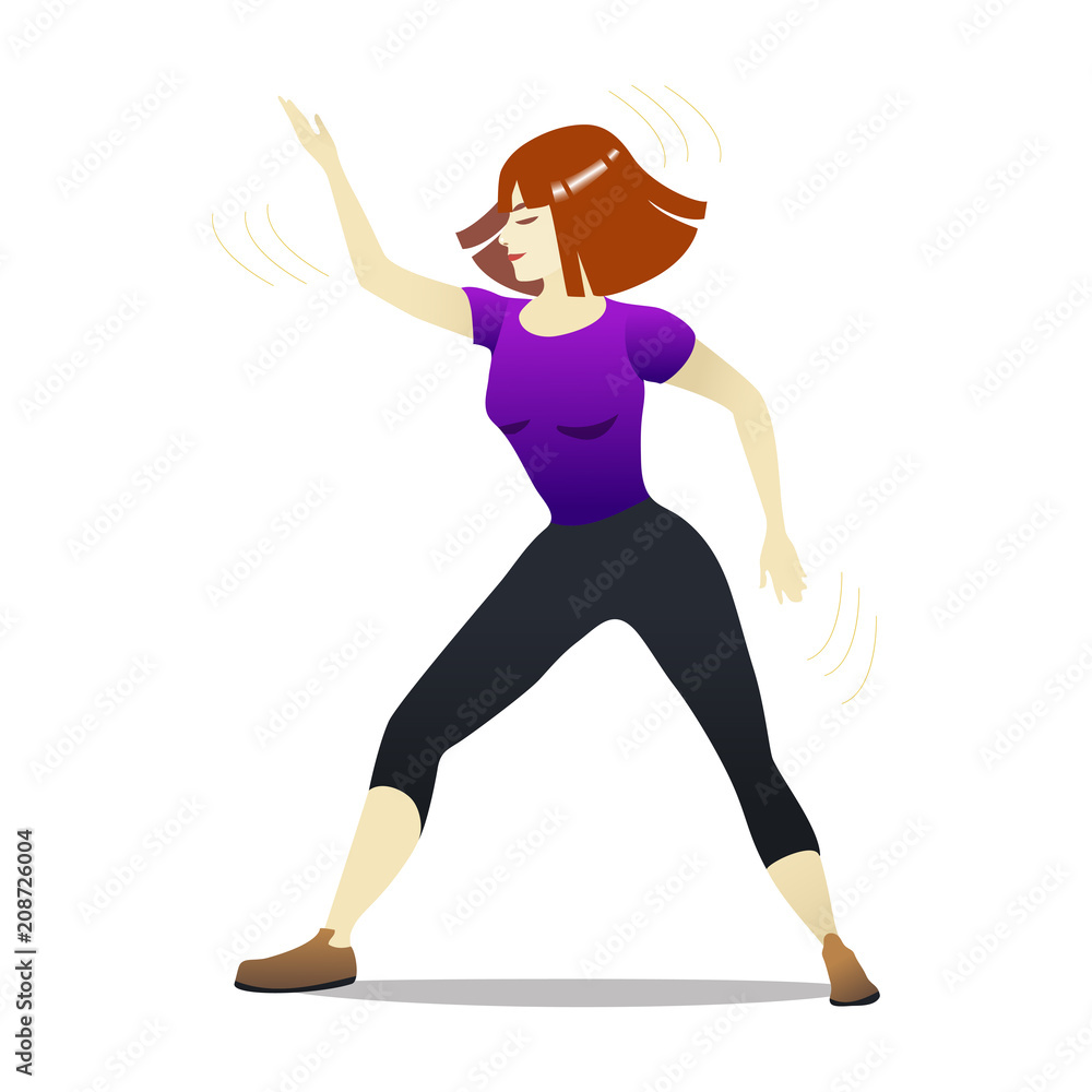 Dance Aerobics in Cartoon Style Dance Aerobics in Cartoon Style