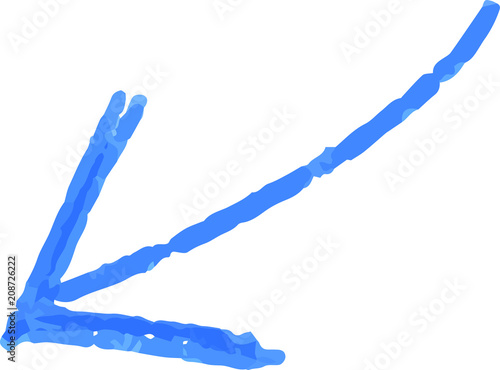 Blue Pencil stroke Arrow 3