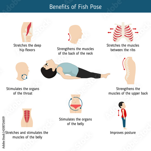 Infographics of yoga pose