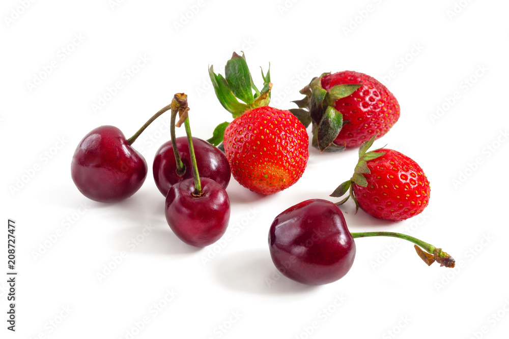 Cherries and strawberries Cherries and strawberries