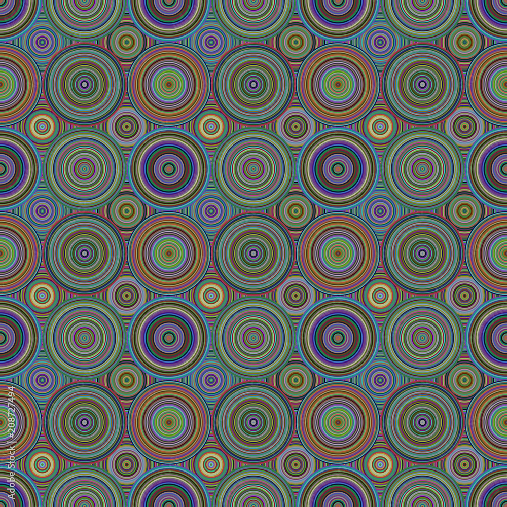 Repeating circle mosaic pattern - vector background design