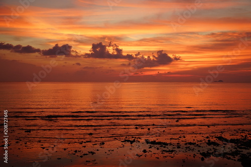 sunset over the ocean