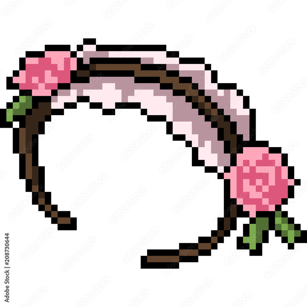 vector pixel art female hairband vector pixel art female hairband