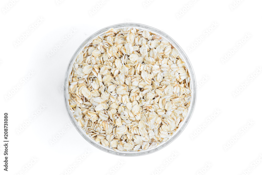 Rolled oats isolated on white background. Rolled oats isolated on white background.