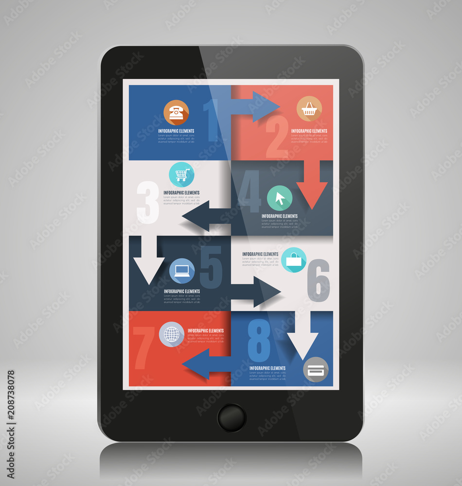 Infographic elements on smartphone2 Infographic elements on smartphone2
