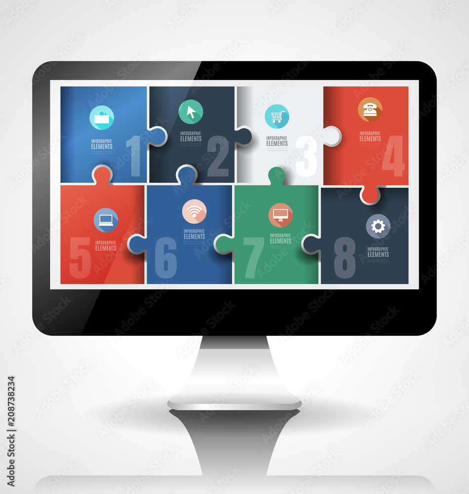 puzzle infographic templates. puzzle infographic templates.