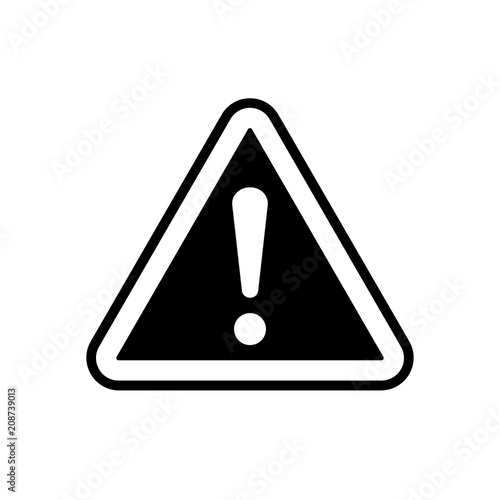 Hazard sign vector icon. Attention. Vector illustration