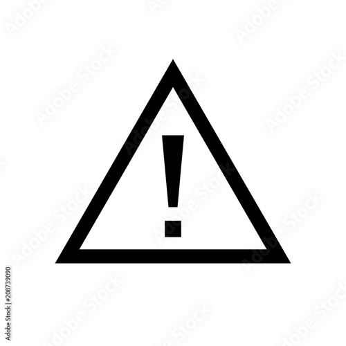 Hazard sign vector icon. Attention. Vector illustration