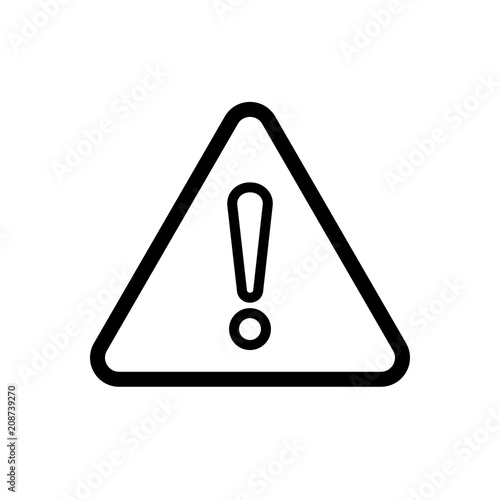 Hazard sign vector icon. Attention. Vector illustration