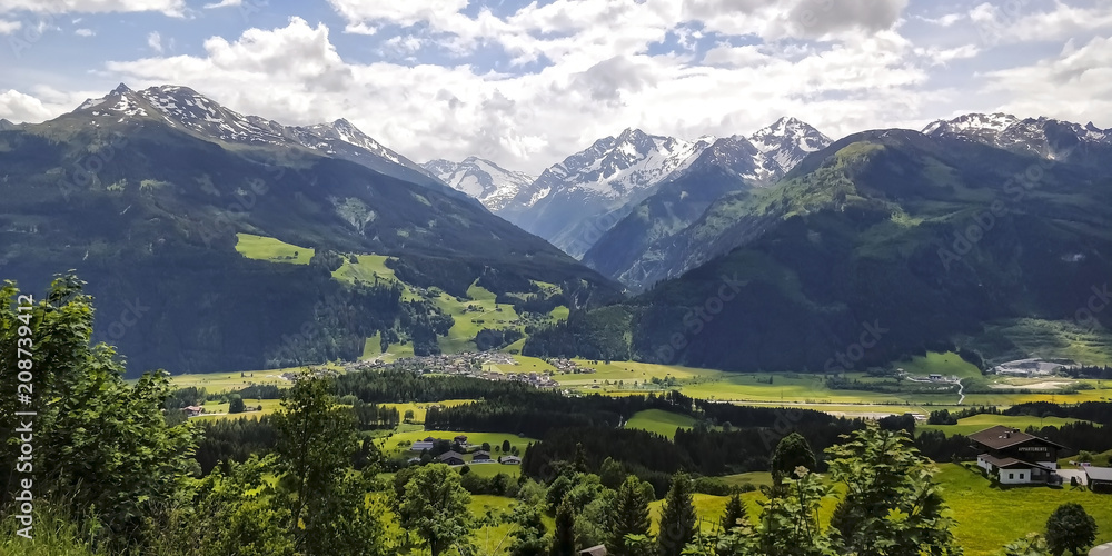 Landscape of mountains in High Tauern,  Austria