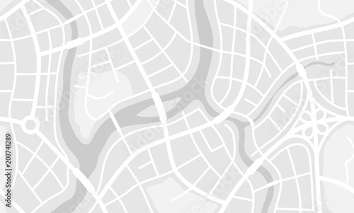 Abstract city map banner.