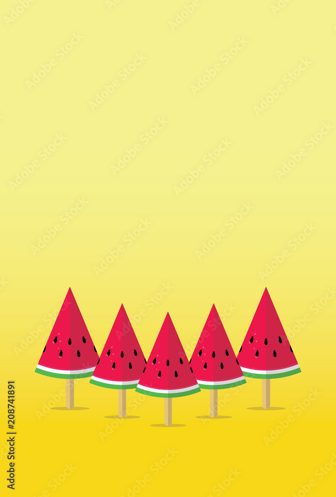 Watermelon popsicles. Watermelon popsicles.
