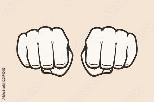 Human fists vector illustration photo