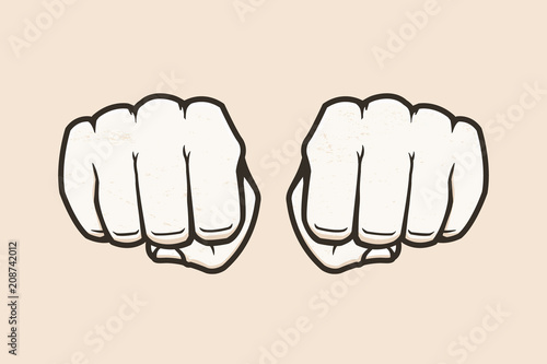 Human fists vector illustration