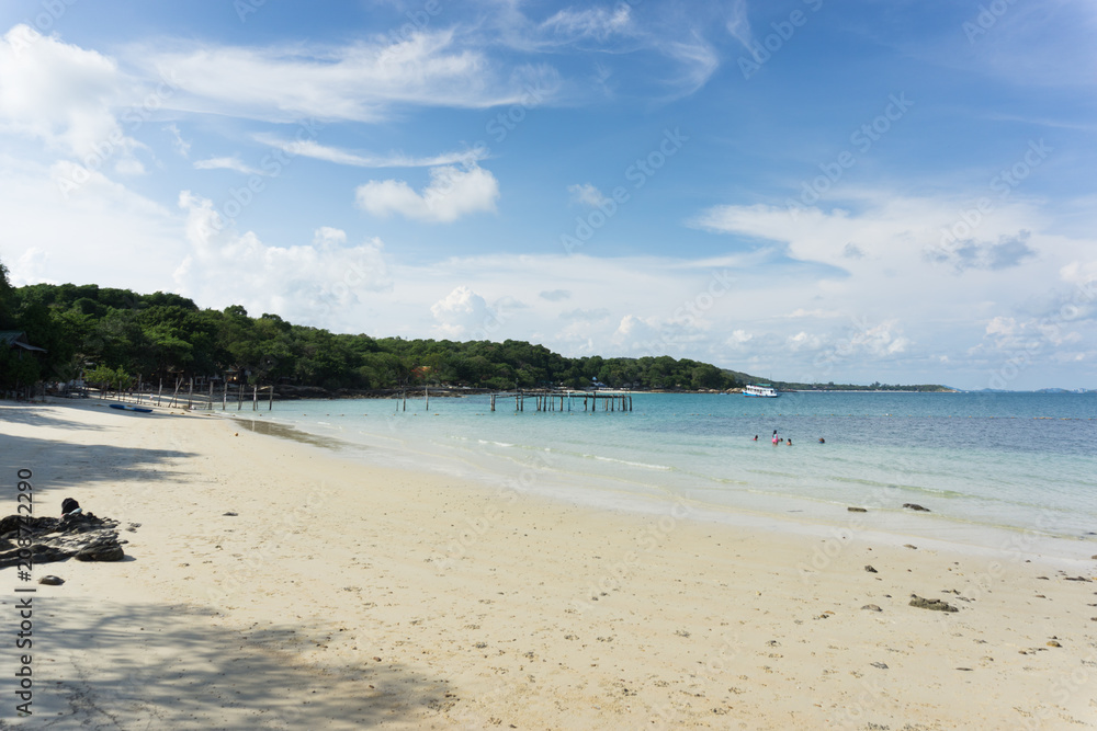 View of beautiful sky and sand of beach. View of beautiful sky and sand of beach.