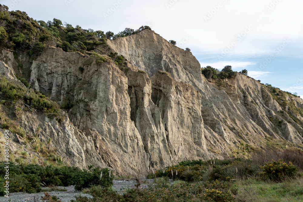 Cliffs Of Putangirua Pinnacles In New Zealand 