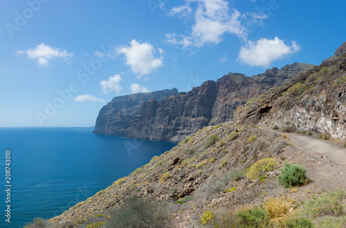 Acantilados de Los Gigantes beautiful cliffs in Puerto de Santiago. Tenerife, Canary Islands.