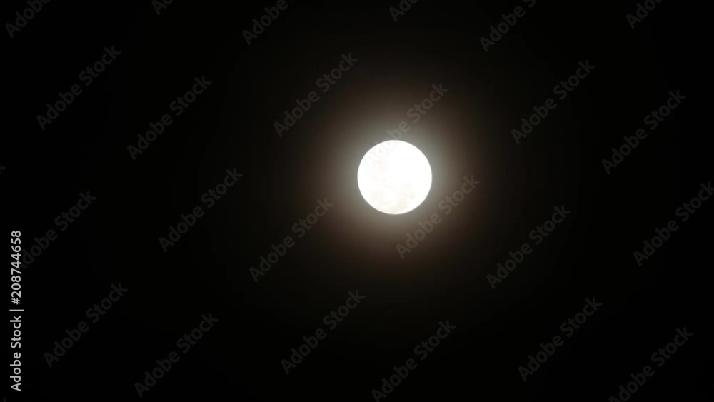 The full moon moves through the black sky in small clouds. Time laps. HD, 1920x1080, slow motion The full moon moves through the black sky in small clouds. Time laps. HD, 1920x1080, slow motion