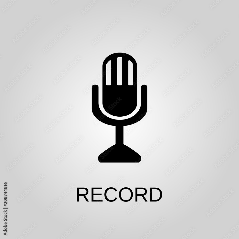 Record icon. Record symbol. Flat design. Stock - Vector illustration Record icon. Record symbol. Flat design. Stock - Vector illustration