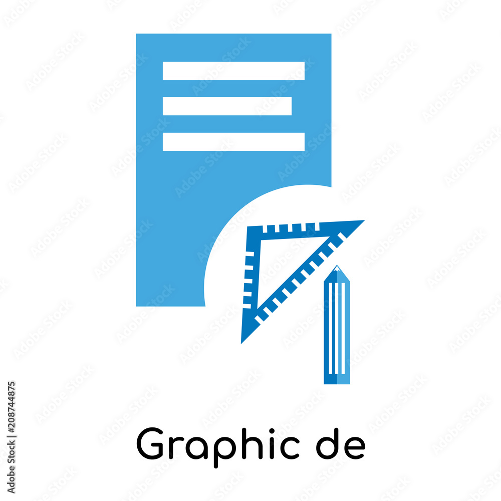 Graphic design icon vector sign and symbol isolated on white background, Graphic design logo concept Graphic design icon vector sign and symbol isolated on white background, Graphic design logo concept