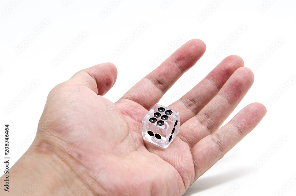 Dice in hand. Dice in hand.