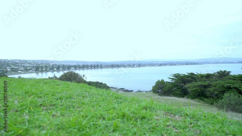 Victor Harbour South Australia Coast view from bluff mountain hill ocean sky 4K