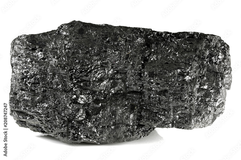 lignite (brown coal) from Bergheim/ Germany isolated on white