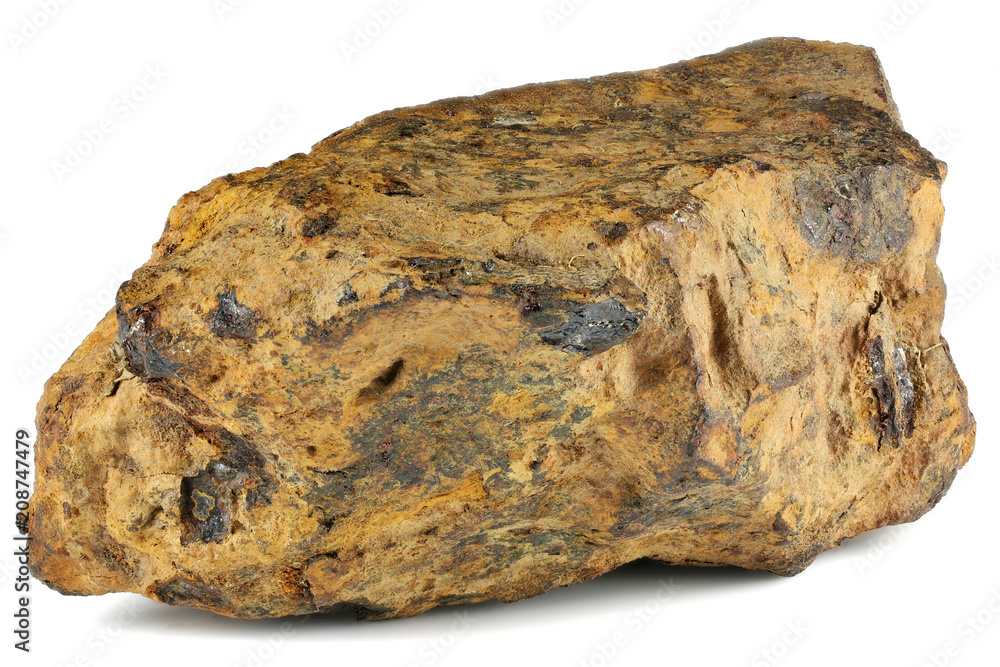 fragment of the Canyon Diablo meteorite with natural patina isolated on white background fragment of the Canyon Diablo meteorite with natural patina isolated on white background