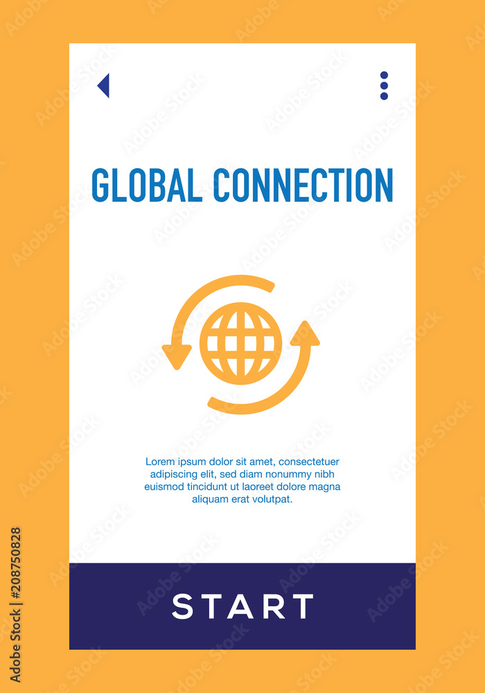 Fototapeta premium Global Connection Icon